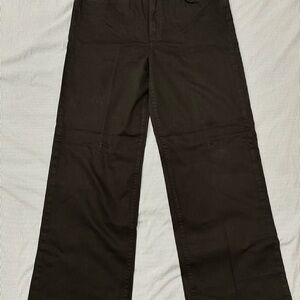 Joes Jeans Womens Zipper Fly High Rise Mia Petite Wide Leg Jeans Black Size 33